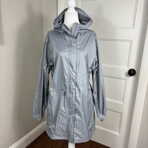 Exofficio Grey Long Length Raincoat Size L